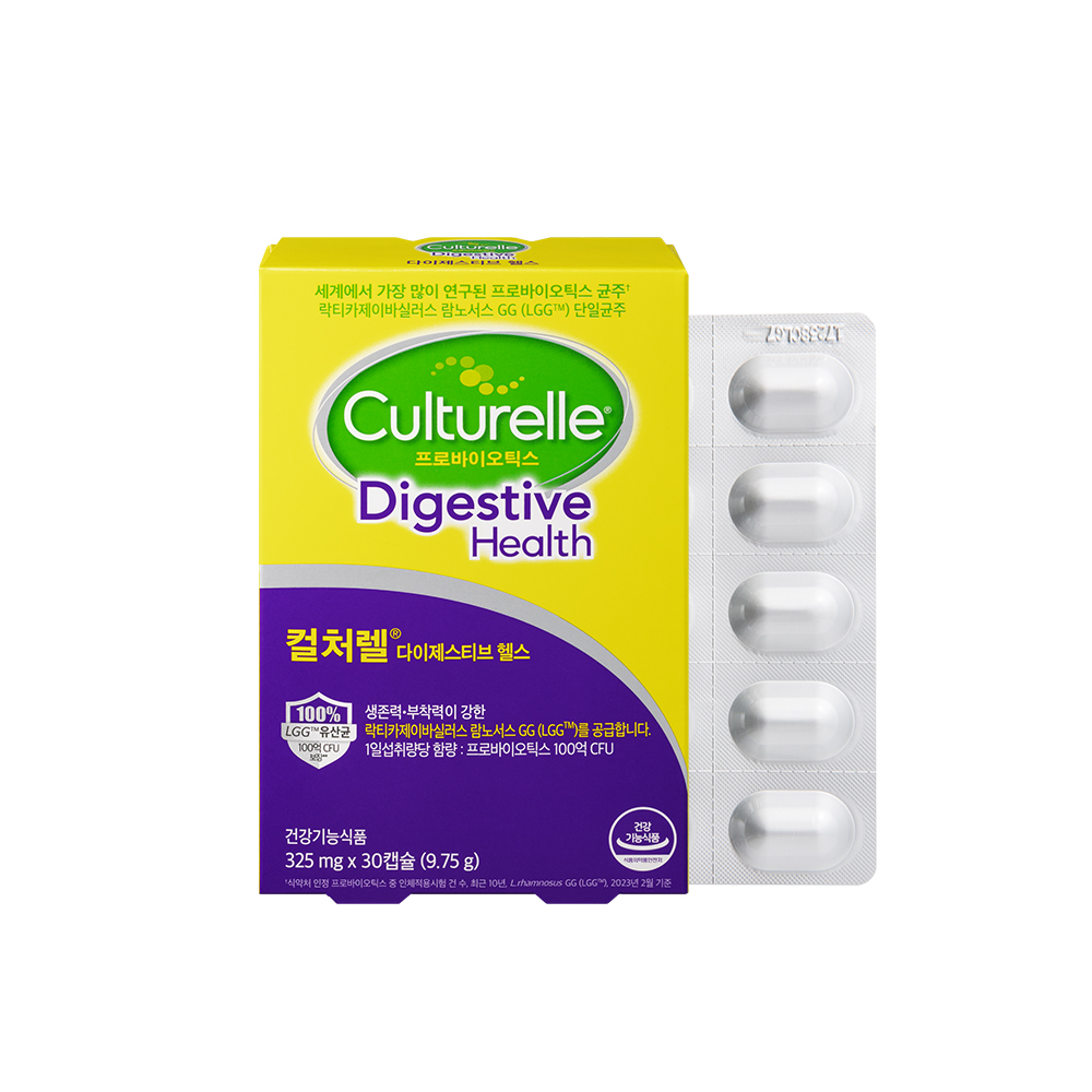 [컬처렐] LGG유산균 다이제스티브 헬스 (325mg×30캡슐)