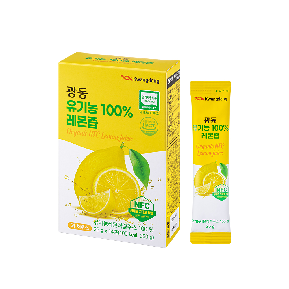 [광동] 유기농 100% 레몬즙 (25g×14포)