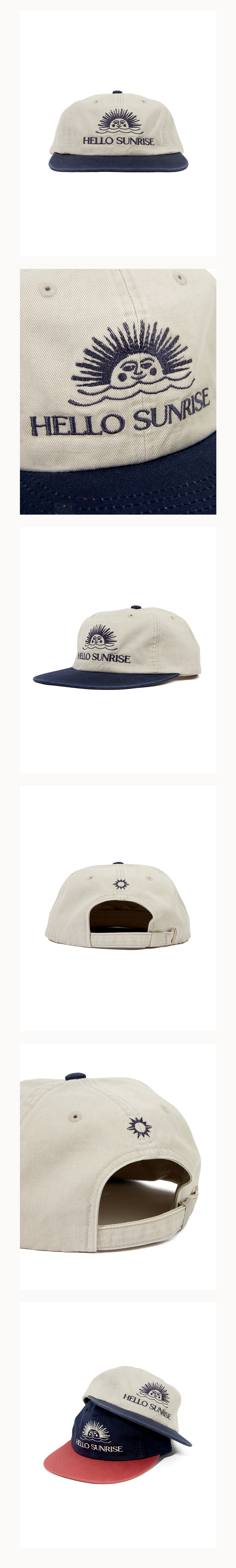 HELLO■Two Tone Washed OG Logo 6panel Cap_Light Gray & Navy Two Tone Washed OG Logo 6panel Cap_Light Gray & Navy - 감도
